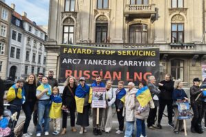 Protestuesit në Kopenhagë me pankarta kundër kantierit danez Fayard