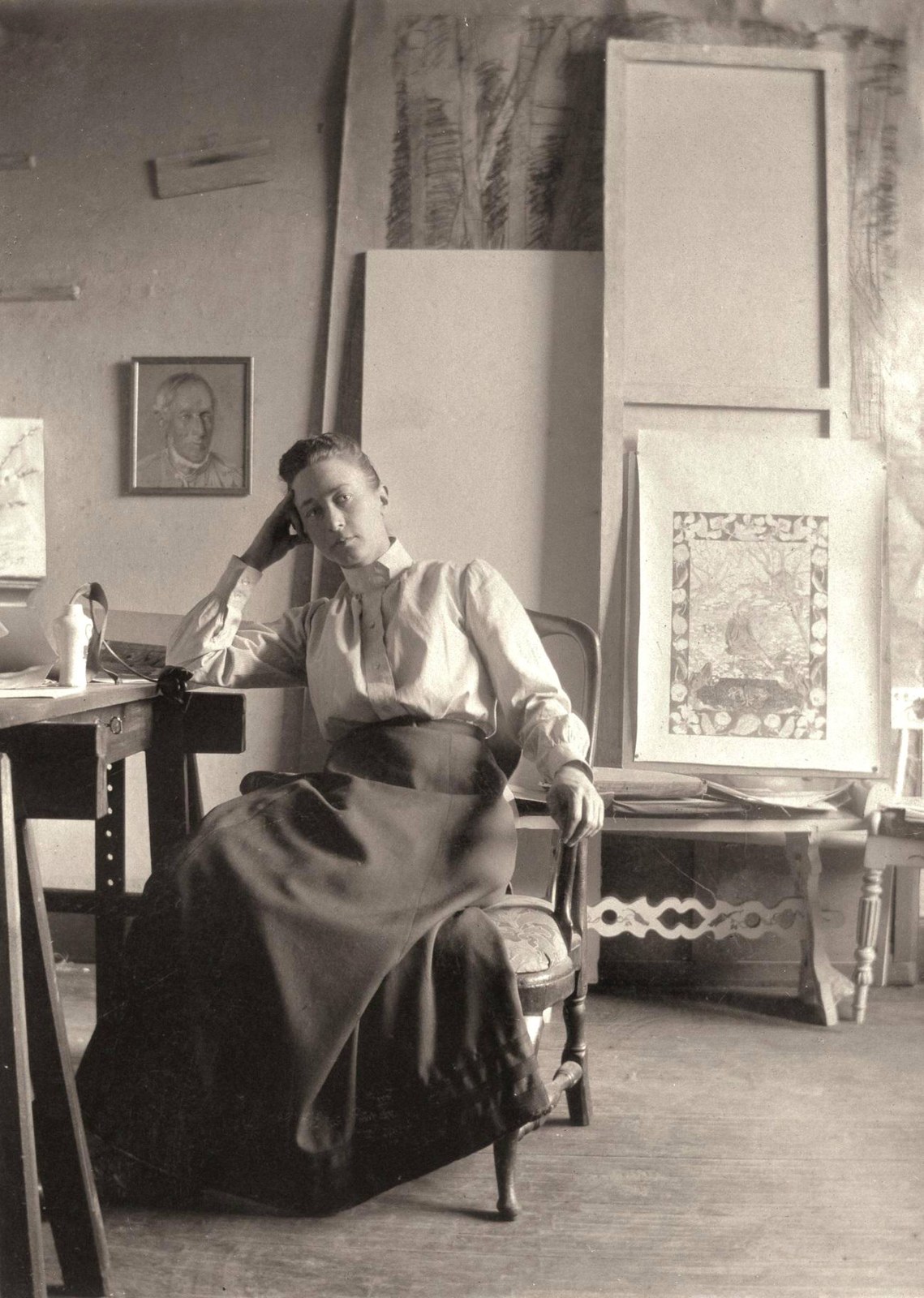 Hilma af Klint në studion e saj