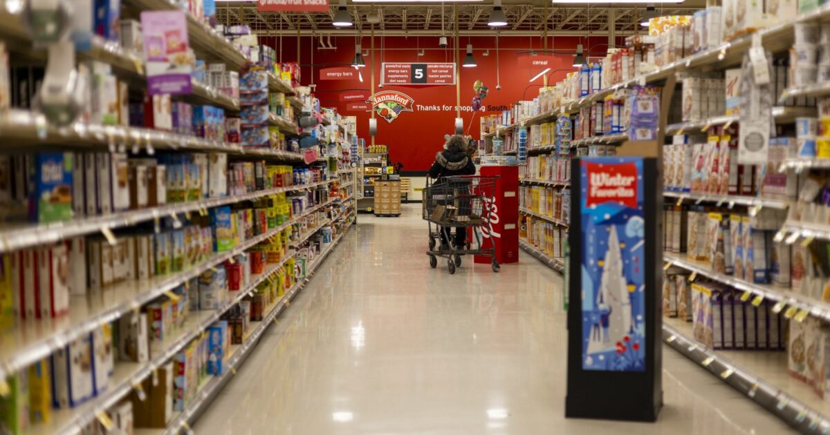 Rafte të një supermarketi në Vermont të SHBA-së