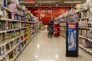 Rafte të një supermarketi në Vermont të SHBA-së
