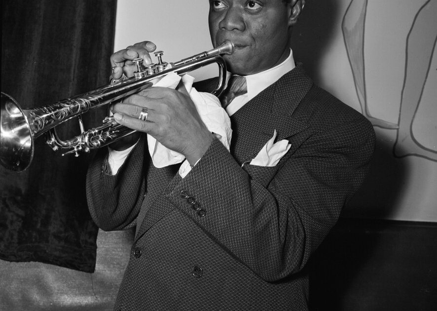 Louis Armstrong, portret i vitit 1947 nga William P. Gottlieb