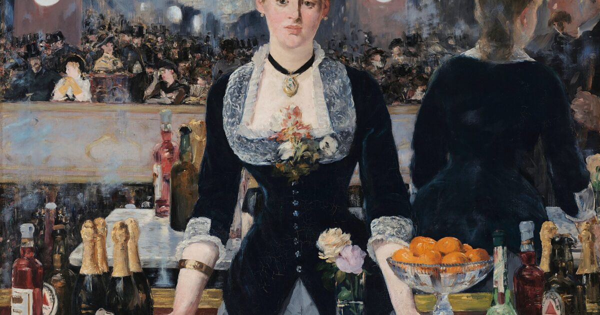 Édouard Manet, «A Bar at the Folies-Bergère», 1882 — kryevepra që Rebecca Ness e riinterpreton në «Inheritance» (Public Domain, Wikimedia Commons)
