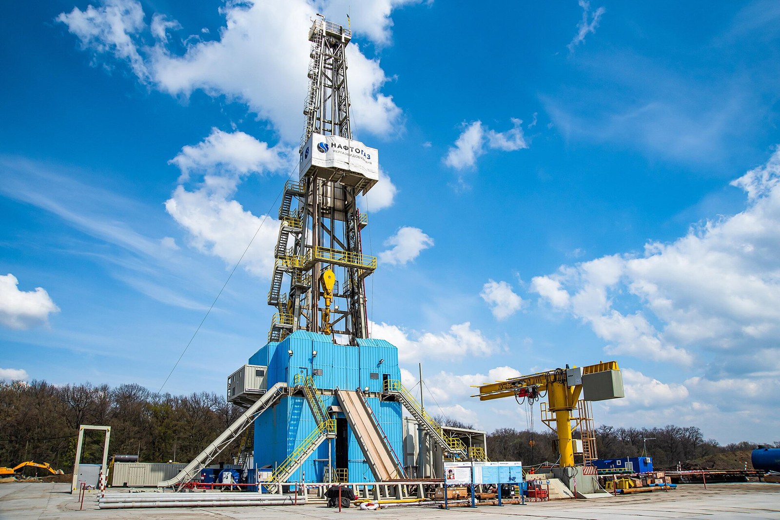 Foto arkiv: një kullë shpimi e kompanisë ukrainase Naftogaz