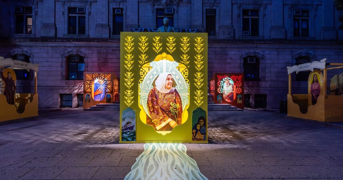 'Carriers of Light and Labor' (2026) e Michelle Angela Ortiz jashtë Bashkisë së Patersonit — foto Steve Weinik, me leje të NJMML