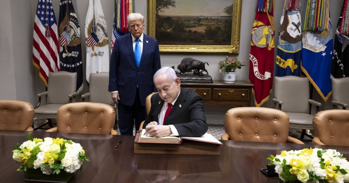 Donald Trump dhe Benjamin Netanyahu në Shtëpinë e Bardhë