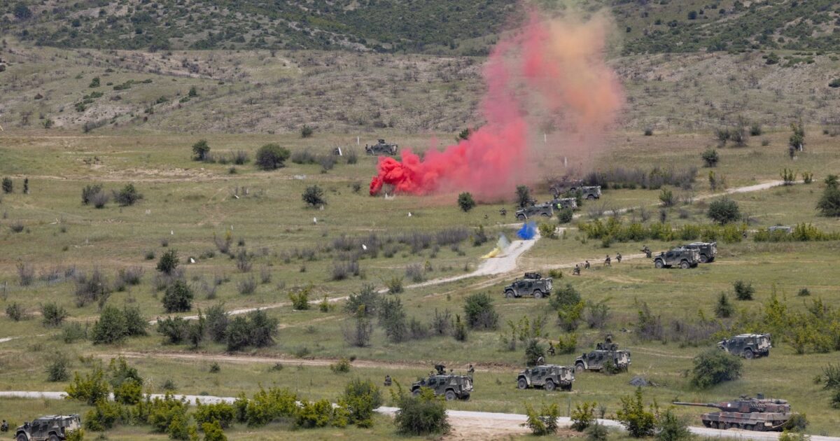 Ushtria gjatë një stërvitjeje ushtarake në Maqedoninë e Veriut